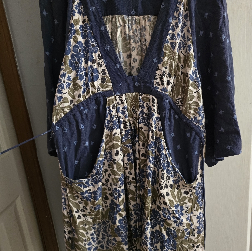 Free People Blue and Gray Patterned Dress - Picture 5 of 5